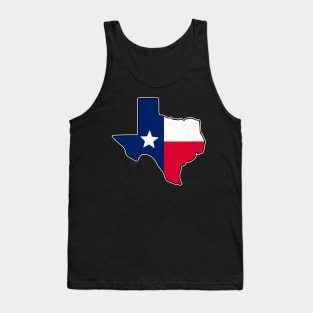 Texas US Flag Map Cool Distressed STATE-5 Tank Top